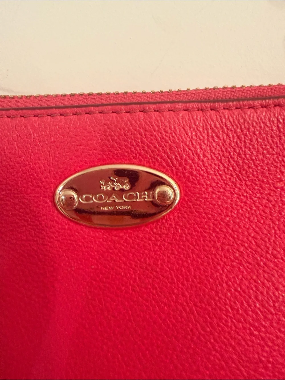 Coach compact leather